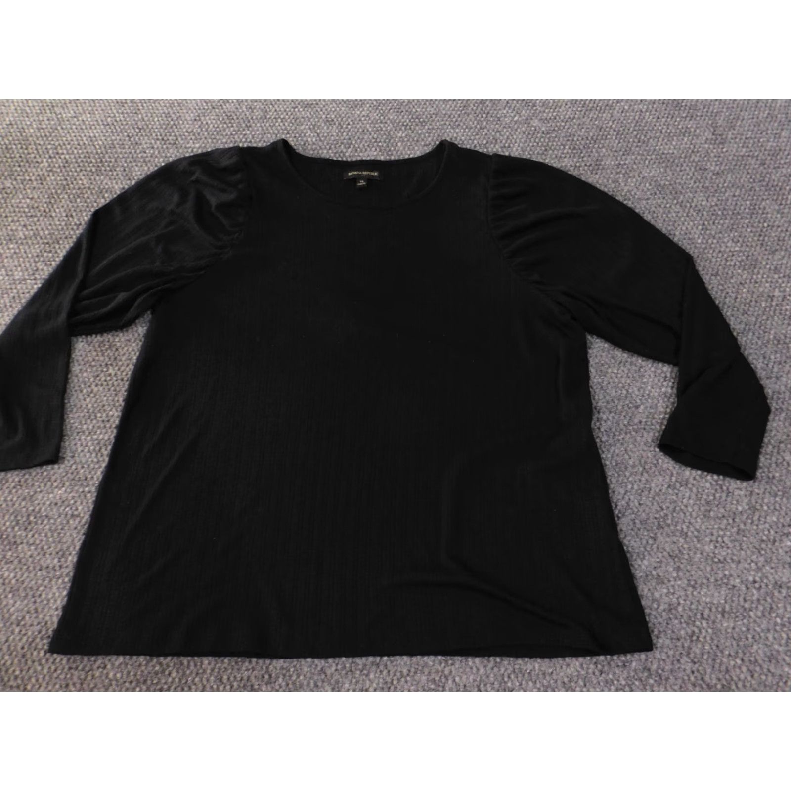 Banana Republic Banana Republic Blouse Shirt Women XL Black Pullover Linen Polyester Casual Classic Stretch Regular Size XL / US 12-14 / IT 48-50 - 3 Thumbnail