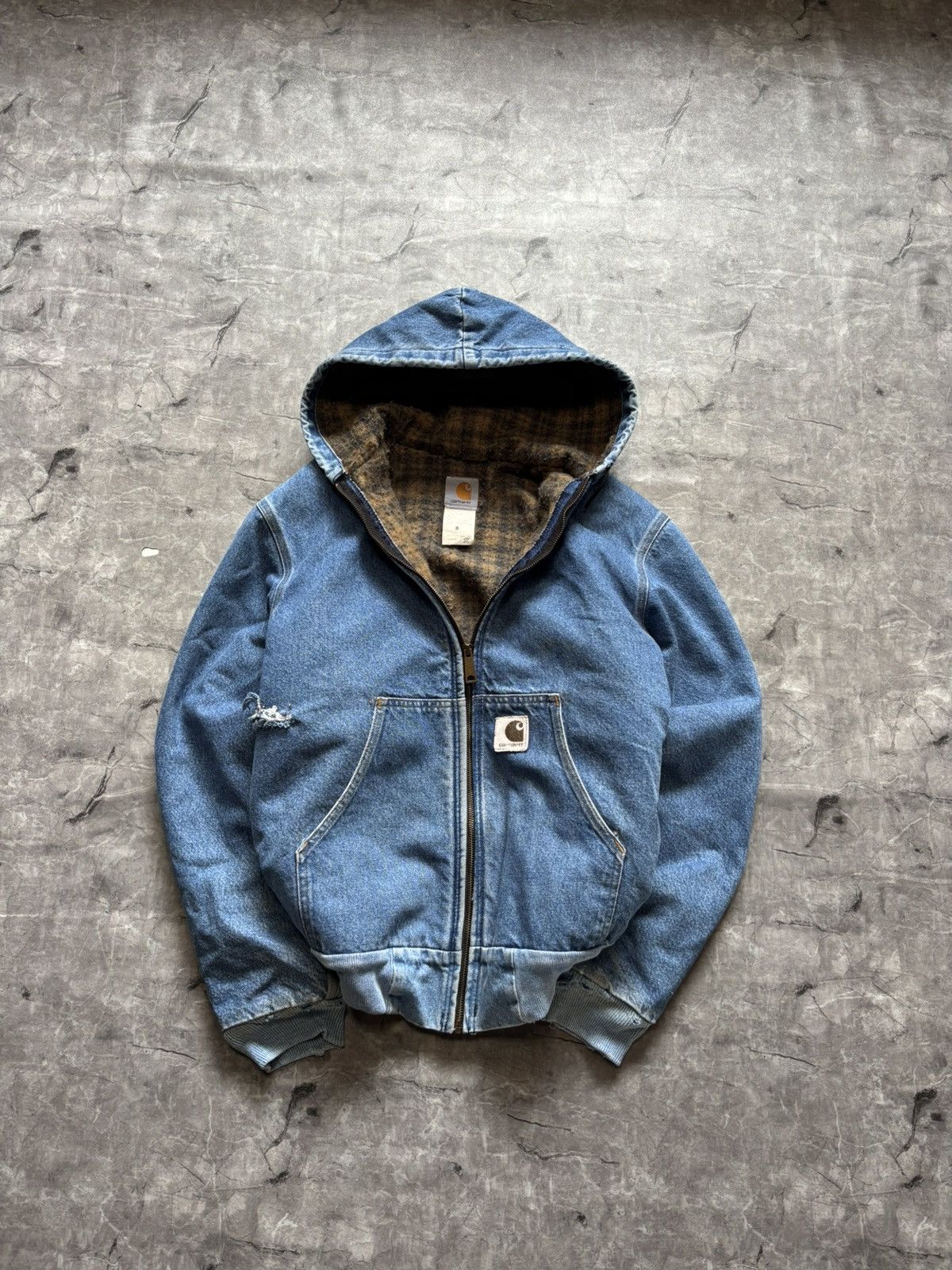 90’s Carhartt denim active jacket Carhartt Carhartt active denim jacket 90's | Grailed