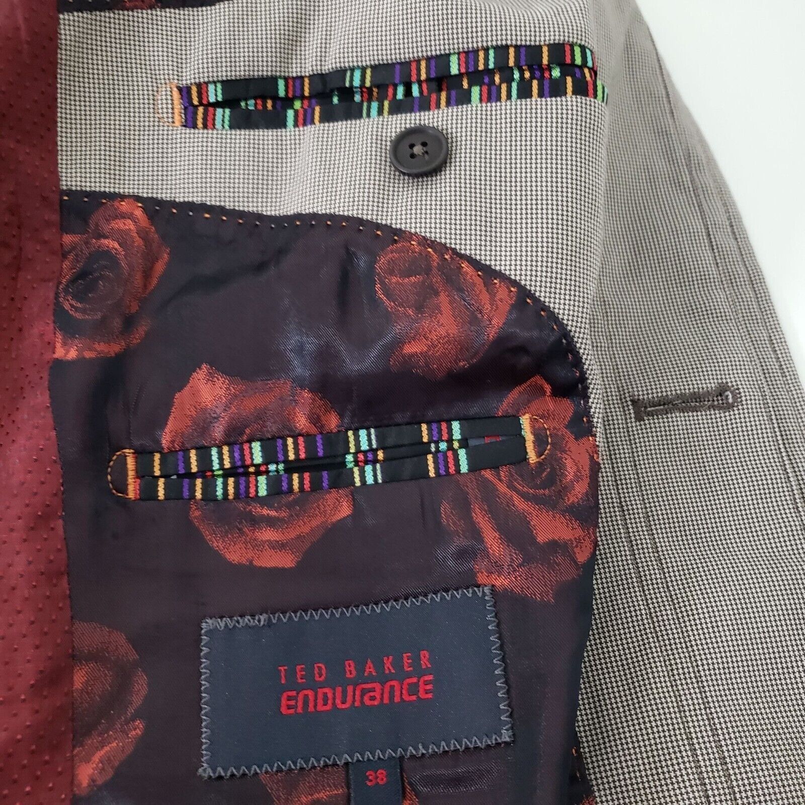 Ted Baker Ted Baker Endurance Micro Houndstooth Trench Coat Mens 38 Size US L / EU 52-54 / 3 - 9 Thumbnail