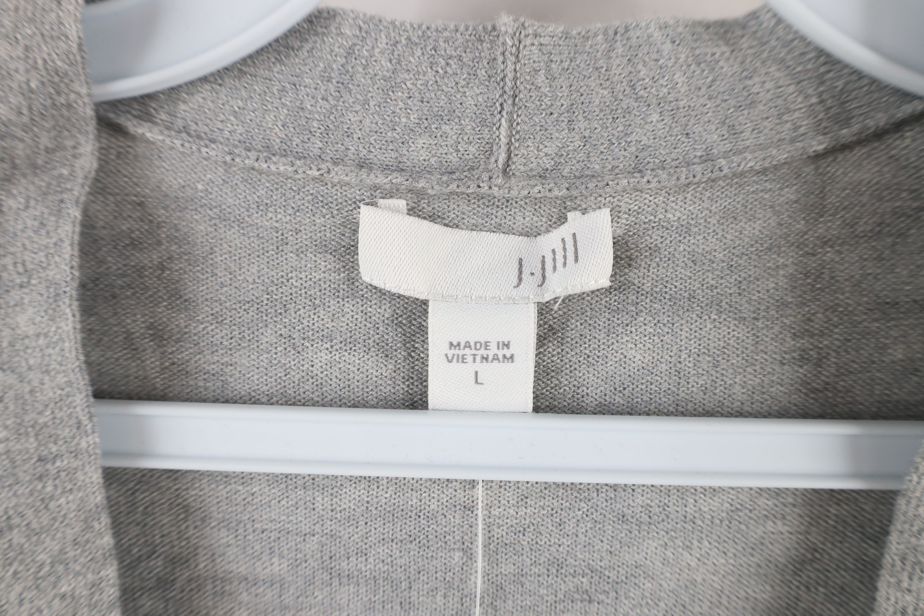 Vintage New J Jill Rayon Blend Knit Cardigan Sweater Heather Gray Size L / US 10 / IT 46 - 4 Thumbnail