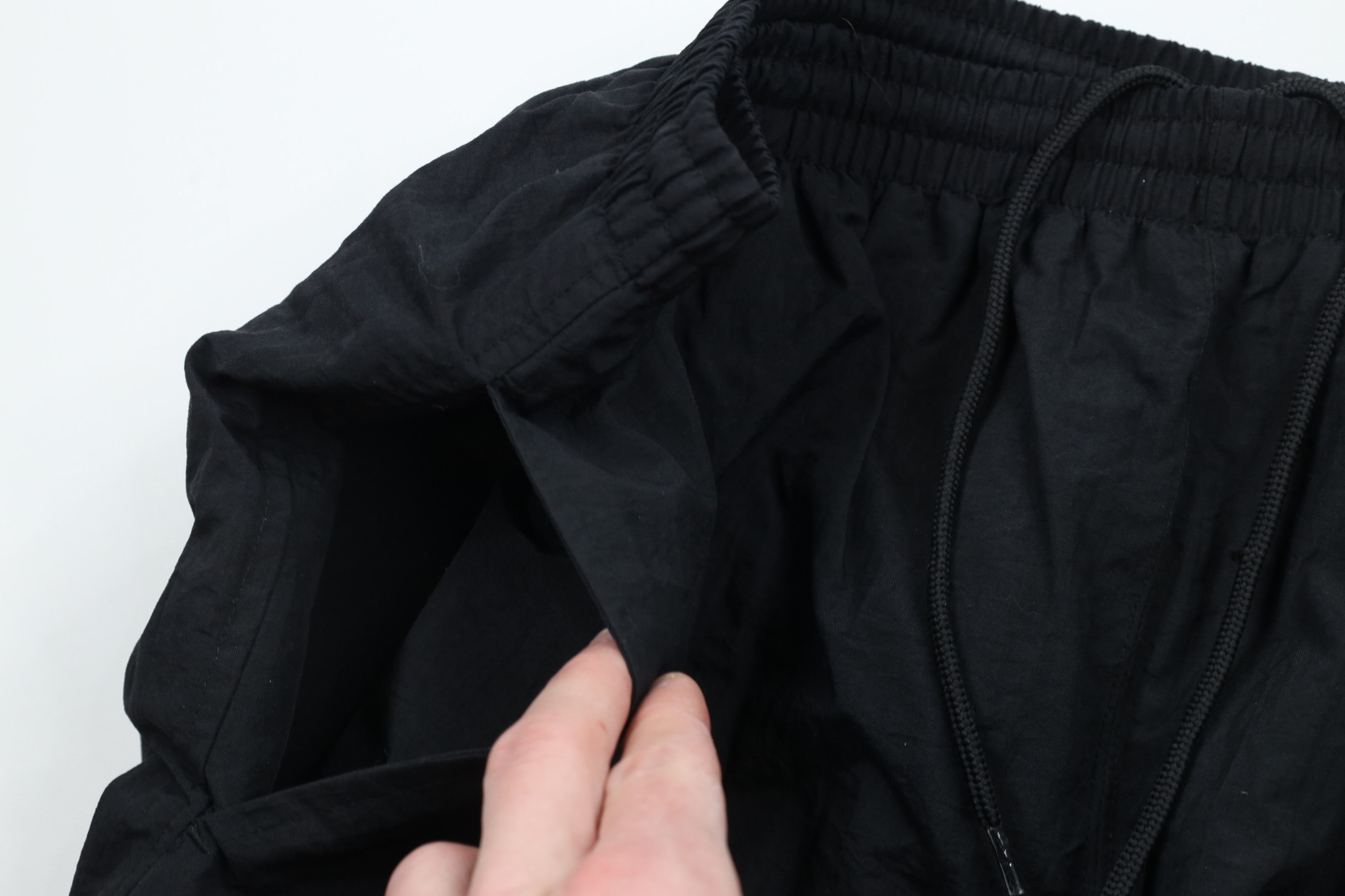 Vintage Vintage 90s Streetwear Lined Cuffed Joggers Pants Black Size US 38 / EU 54 - 7 Thumbnail