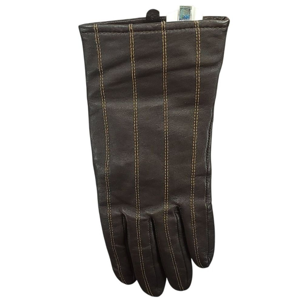 Vintage Vintage Brown Leather Gloves – 100% Cashmere Lined, Size 7.5 Size ONE SIZE - 3 Thumbnail