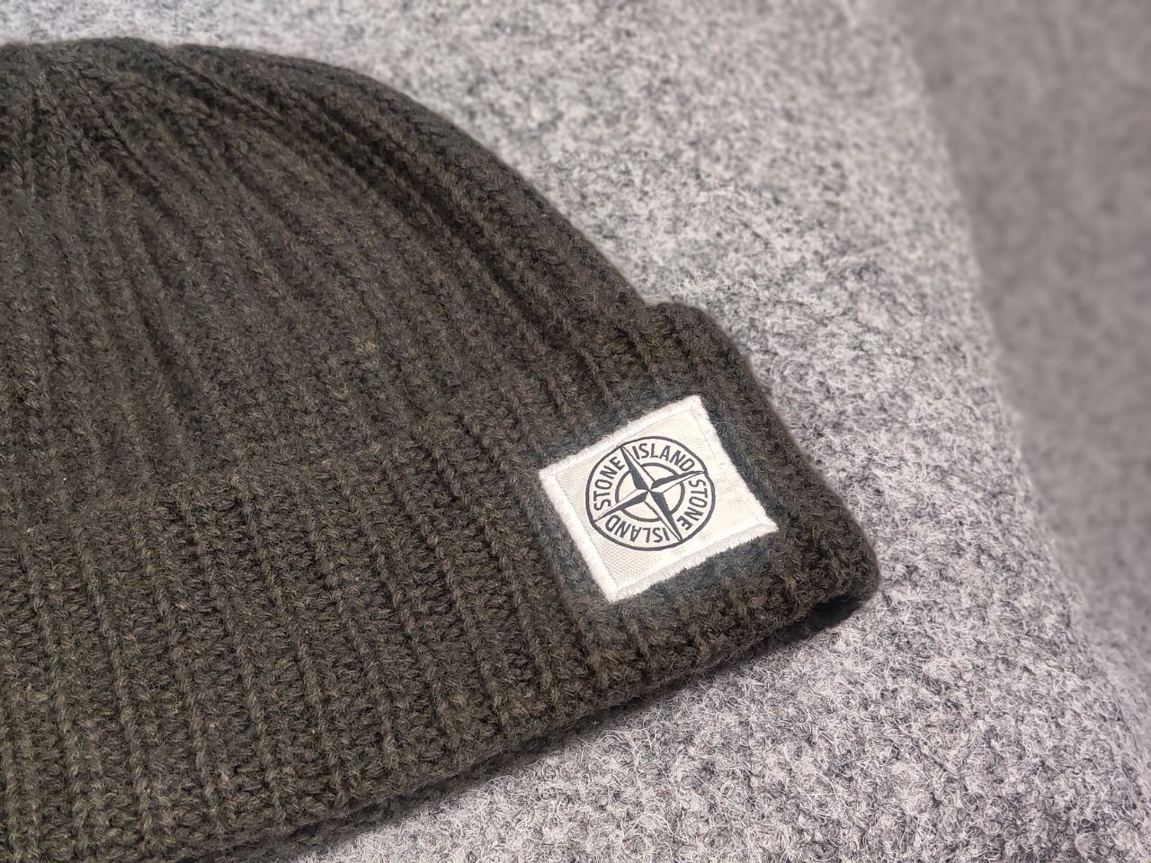 Vintage Stone Island patch program authentic ribbed wool beanie Hat Size ONE SIZE - 3 Thumbnail