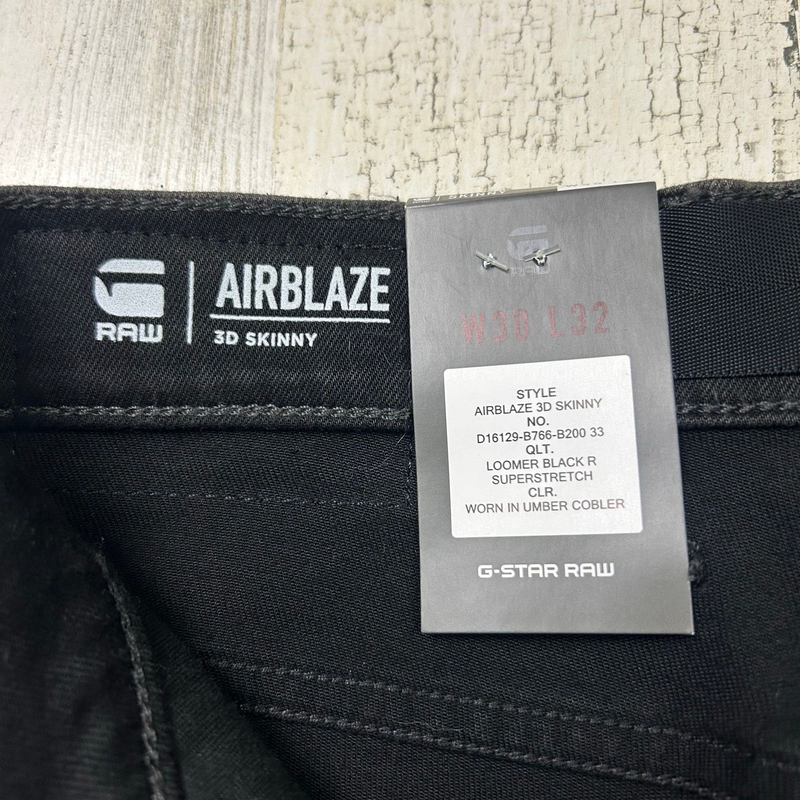 G-Star G-Star RAW Airblaze 3D Skinny Fit Black Jeans Size US 30 / EU 46 - 6 Thumbnail