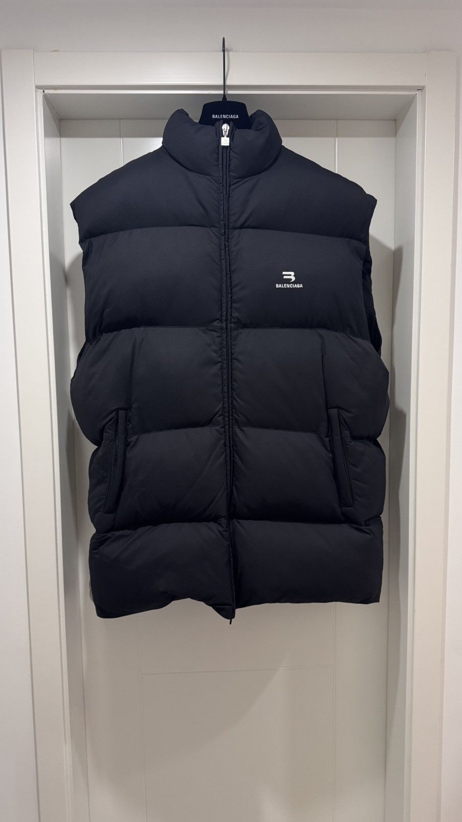 Balenciaga Oversized Checked Sporty B Cozy Puffer Jacket | Grailed