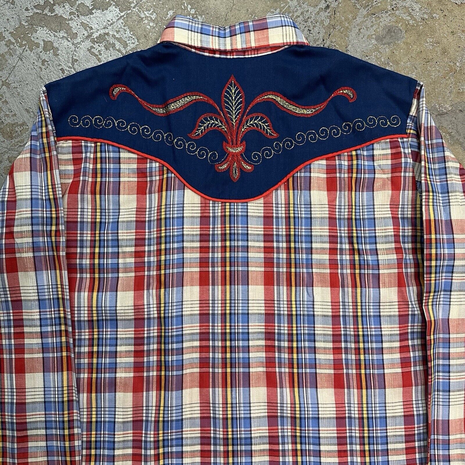 Vintage × Wrangler Vintage 70s Wrangler Permanent Press Plaid Pearl Snap Shirt Size US M / EU 48-50 / 2 - 4 Thumbnail