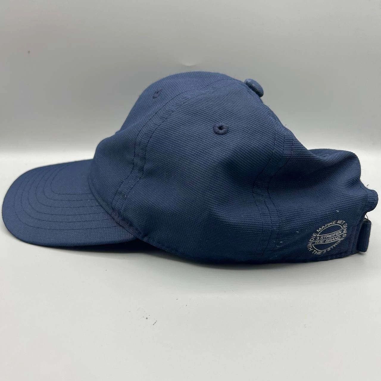 Adidas Adidas Logo Embroidered Hat Men Blue Strap Back Cap Size ONE SIZE - 6 Thumbnail