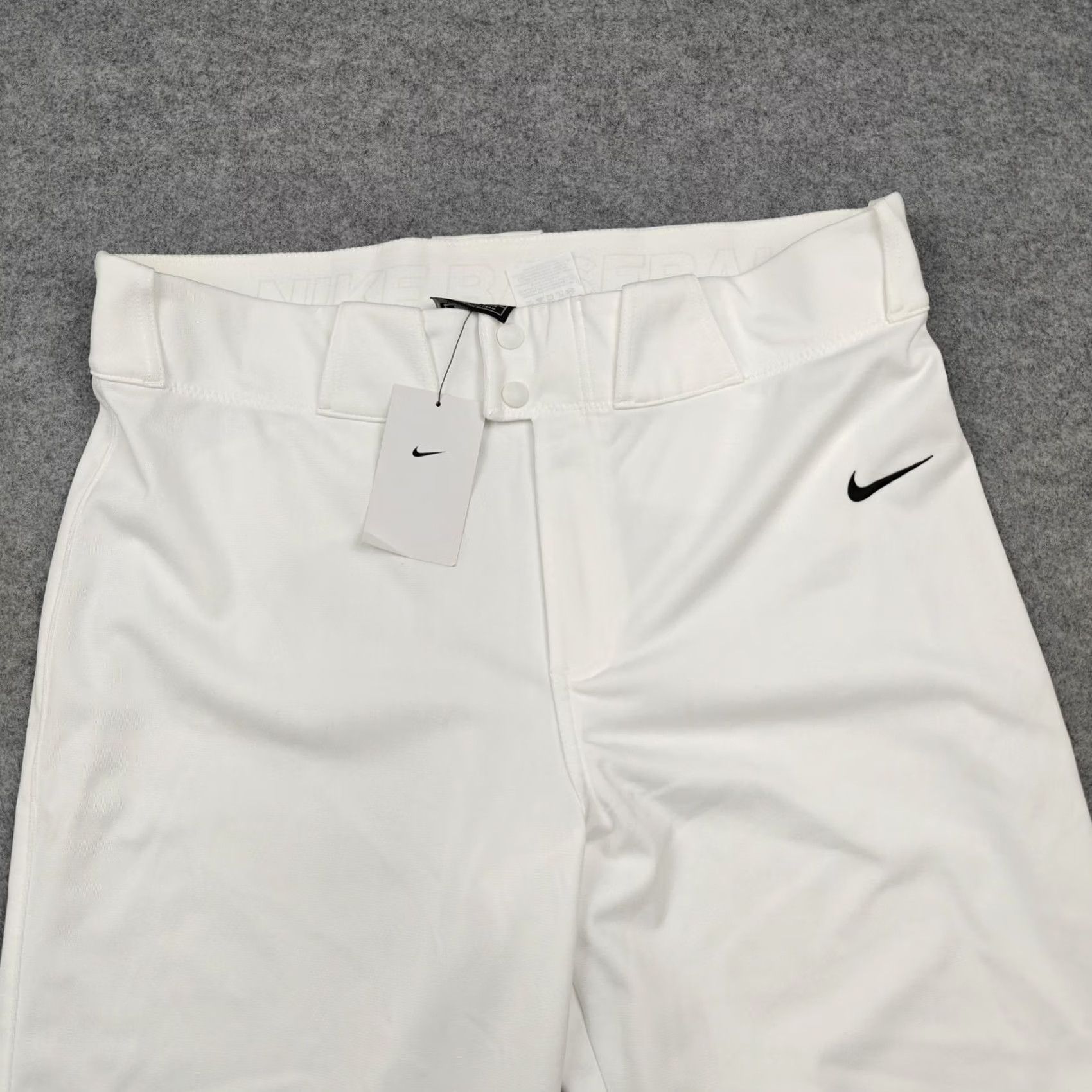 Nike Nike Baseball Pants Mens XL White Tapered Ankle Zip Pockets Breathable New Size US 36 / EU 52 - 2 Thumbnail