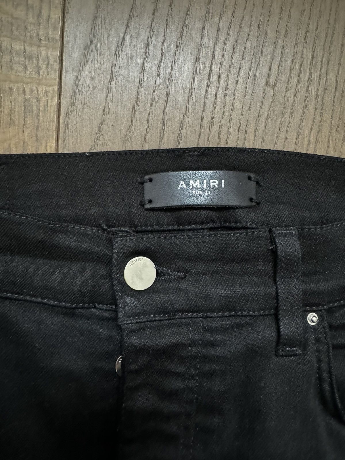 Amiri Amiri MX1 skinny ripped biker jeans black Size US 33 - 3 Thumbnail