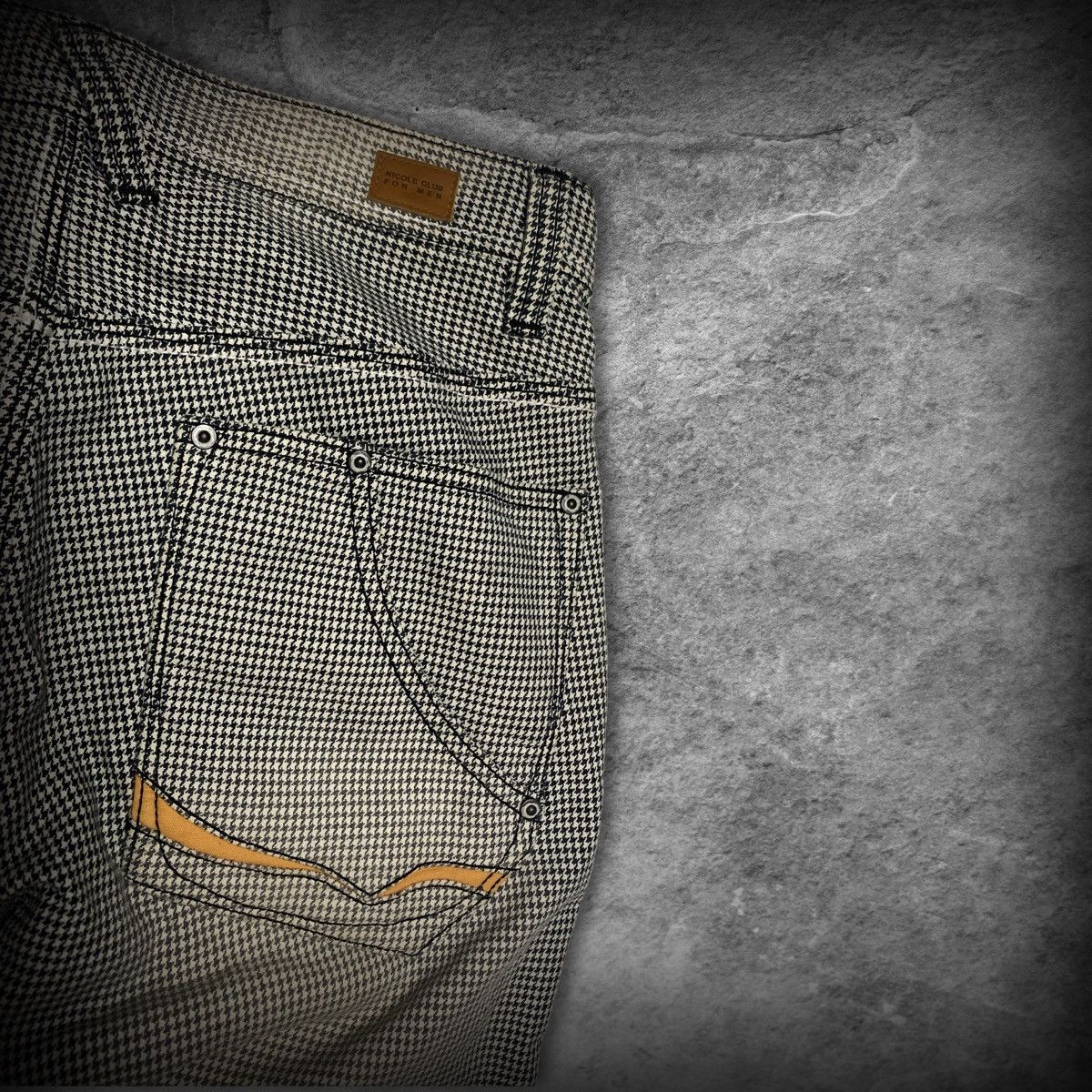 Nicole Club Nicole Club For Men Houndstooth Pattern Denim Pants Size US 30 / EU 46 - 9 Thumbnail