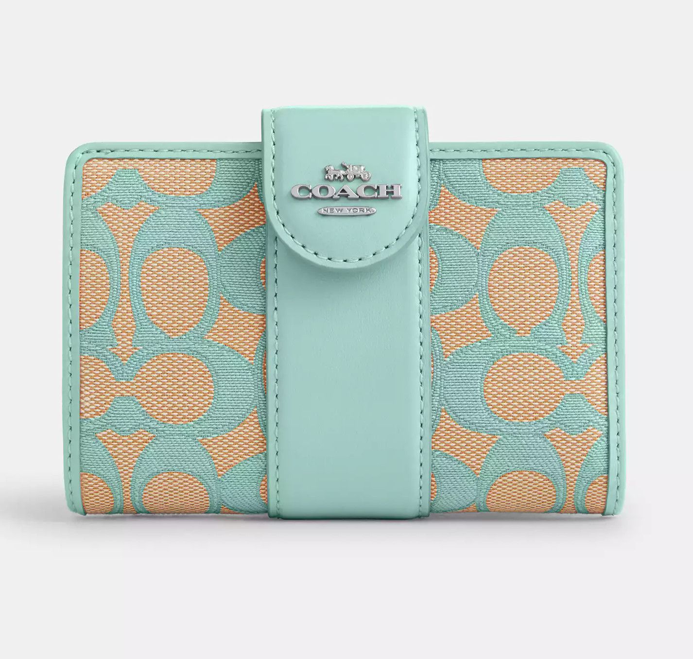 Coach Medium Corner Zip Wallet In Signature Jacquard CT922 Size ONE SIZE - 9 Thumbnail
