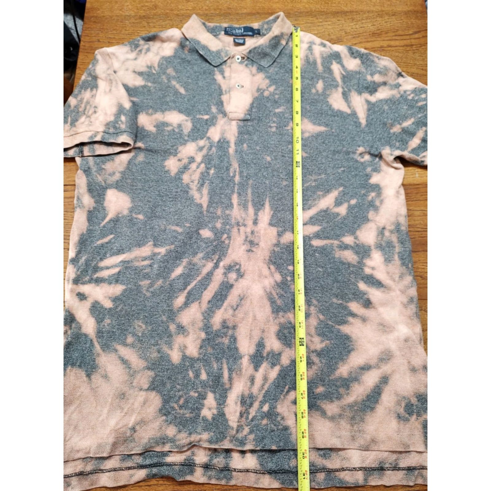 Polo Ralph Lauren VINTAGE Polo Ralph Lauren Tie Dye Acid Wash Shirt L Gray 80s 90s Classic Single Stitch Size US L / EU 52-54 / 3 - 6 Thumbnail