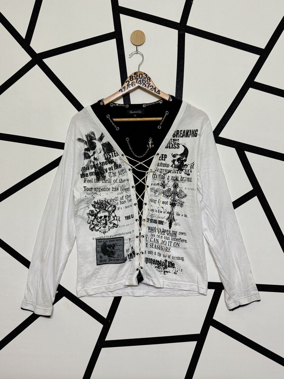 If Six Was Nine Beaumont Carr Art Quotes Poem Lace Cross Chain Size US S / EU 44-46 / 1 - 1 Thumbnail