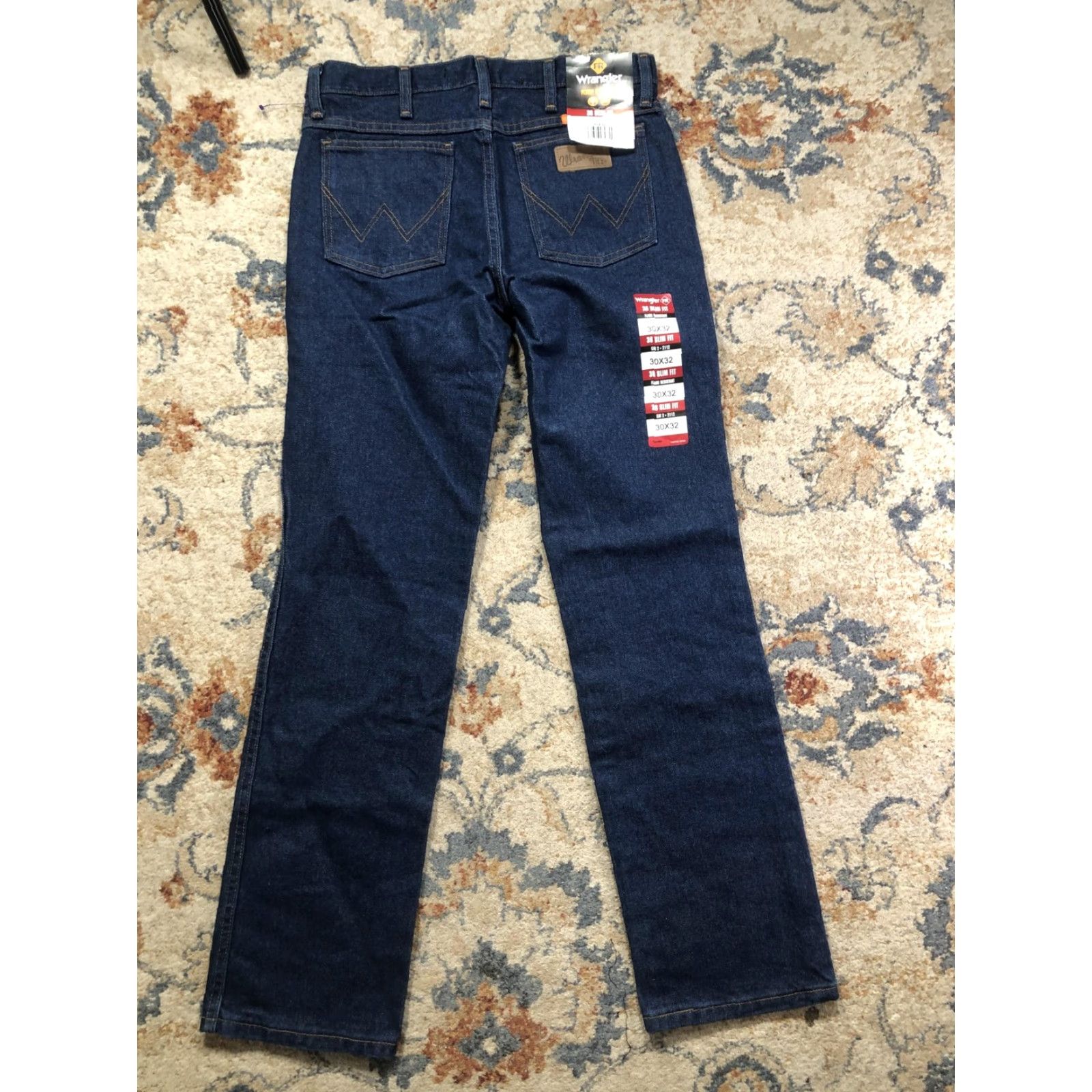 Wrangler Wrangler FR36MWZ Jeans Mens 30x32 Dark Wash Slim Straight Flame-Resistant Denim Size US 30 / EU 46 - 7 Thumbnail