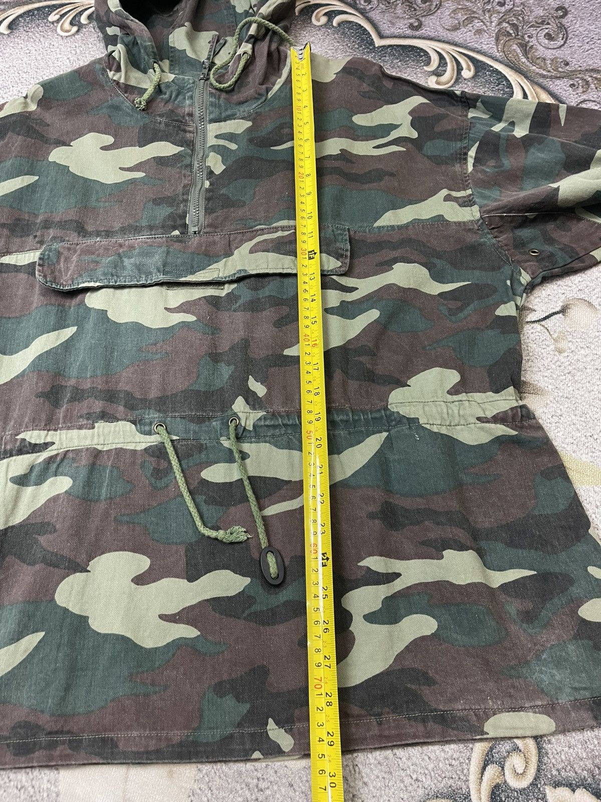 Japanese Brand Vintage Half Zipper Hoodie Army Jacket Camouflage Size US L / EU 52-54 / 3 - 4 Thumbnail