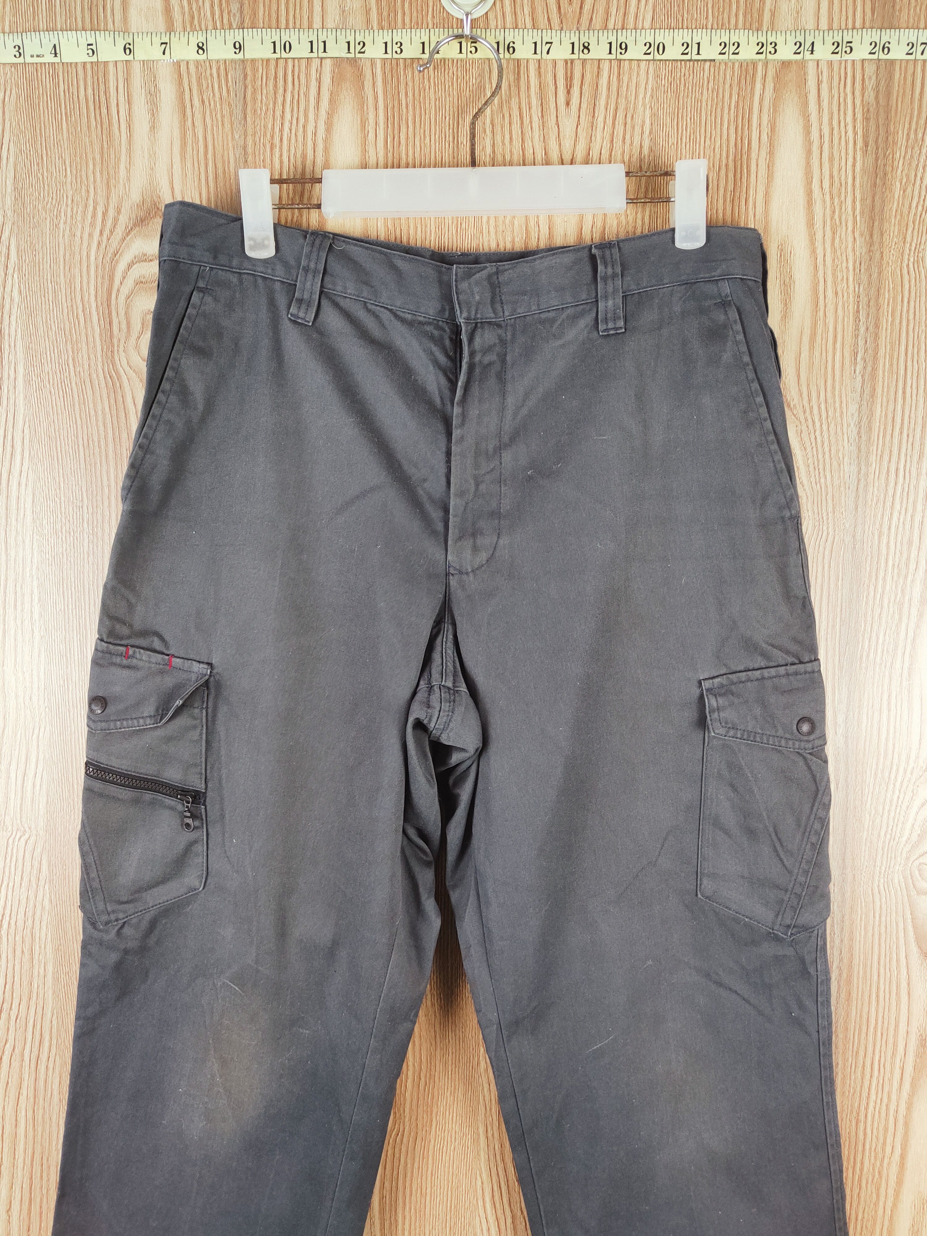 Japanese Brand × Vintage Vintage W.Impact Dark Gray Multi Tactical pocket Cargo Pants Size US 33 - 2 Thumbnail