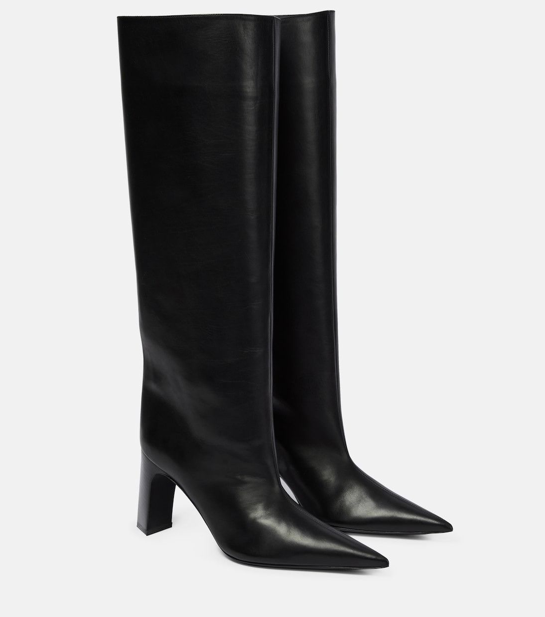 image of Balenciaga Blade Leather Boots In Black, Women's (Size 7)