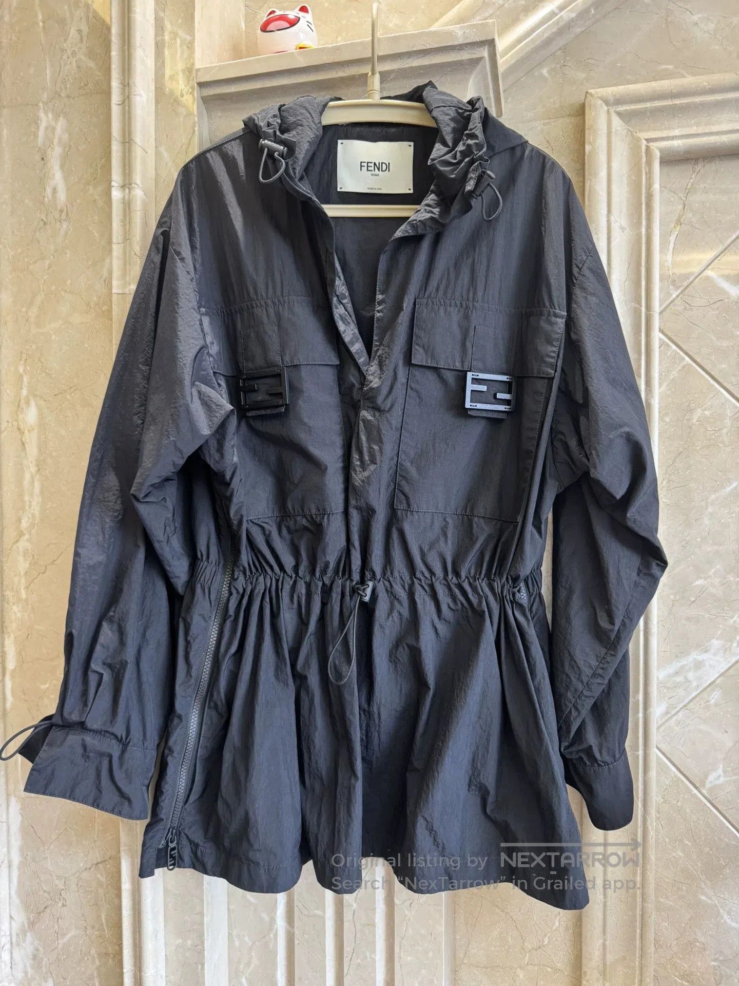 Fendi FENDI Black Hooded Jacket M. Size US M / EU 48-50 / 2 - 8 Thumbnail