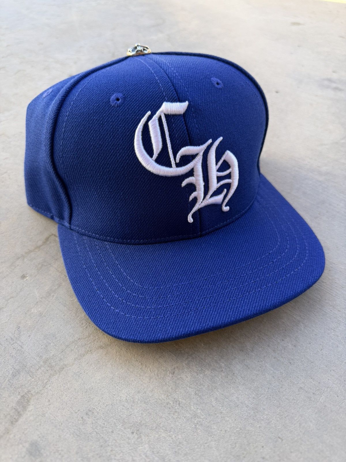 Chrome Hearts Chrome Hearts Blue Snapback Hat White CH Logo New Size ONE SIZE - 1 Thumbnail