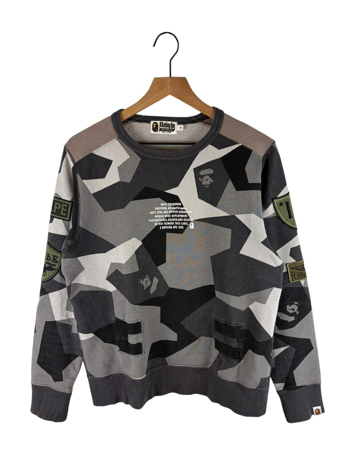 Bape SS18 Bape Splinter Camo Patched Wide Crewneck Size US S / EU 44-46 / 1 - 1 Thumbnail