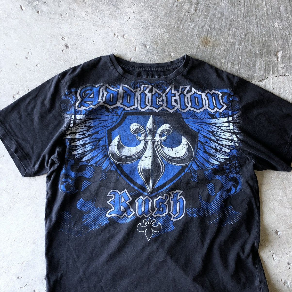 Affliction × Vintage Crazy Vintage Y2K Addiction Rush MMA Style T Shirt Size US M / EU 48-50 / 2 - 2 Thumbnail