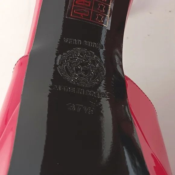 Versace Versace Medusa Logo Pink Patent Leather Platform Heels US8 Size US 8 / IT 38 - 11 Thumbnail