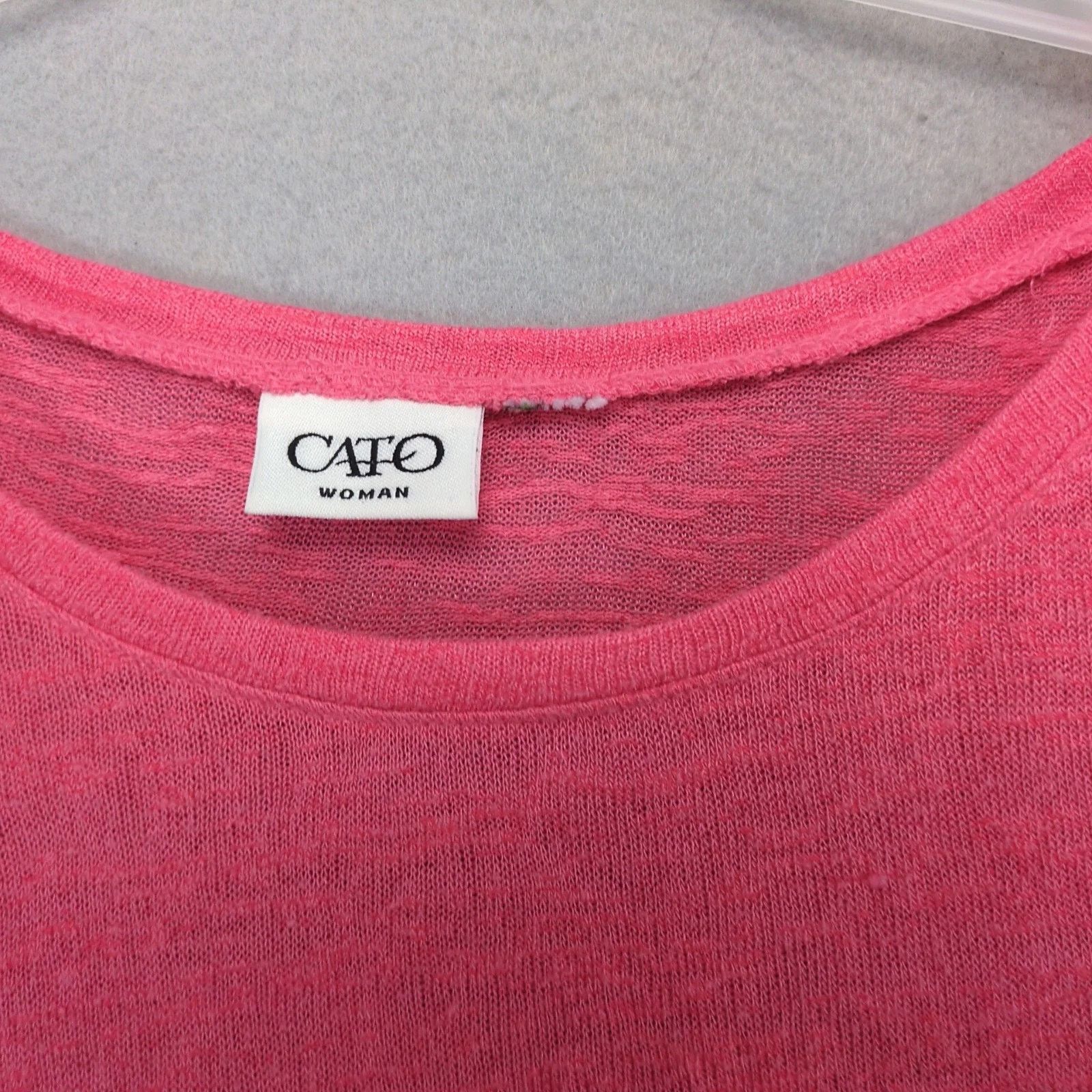 Other Cato Woman Coral Pink Sleeveless Blouse Top Womens 2X Fringe Size XXL / US 16-18 / IT 52-54 - 3 Thumbnail