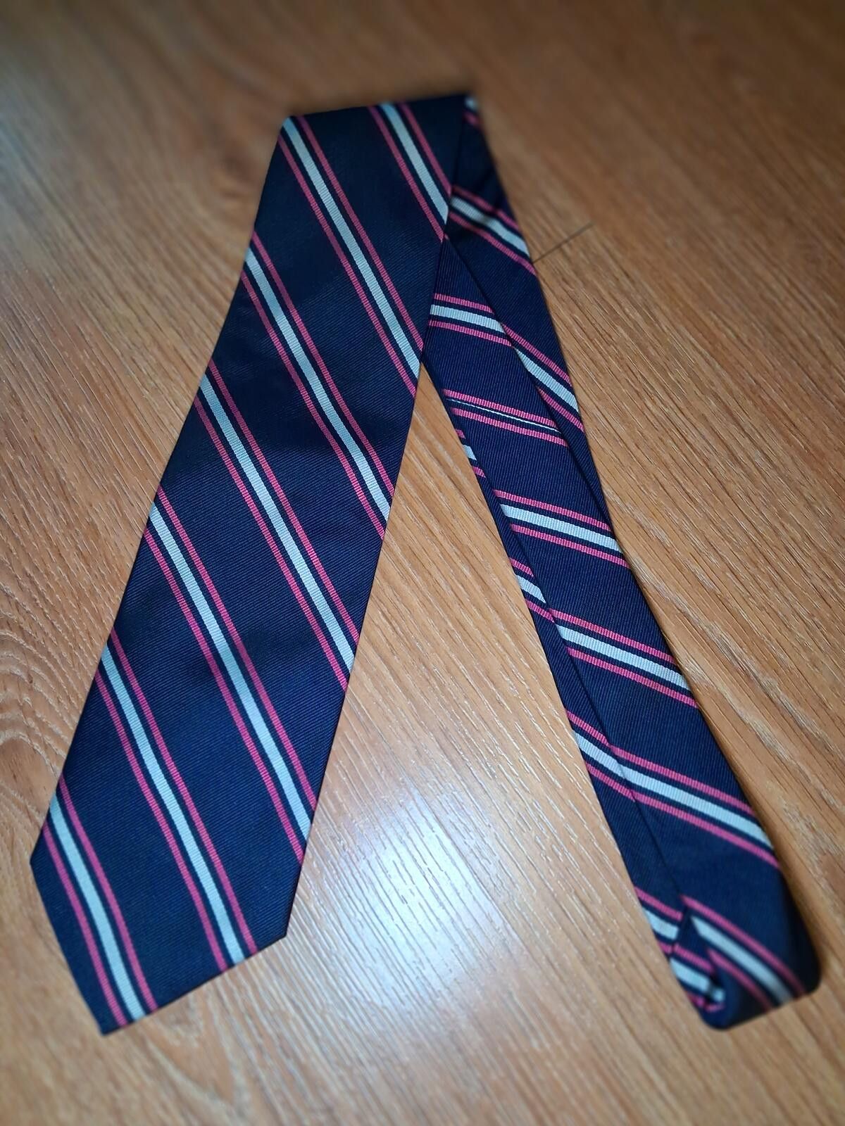 Brooks Brothers Brooks Brothers Silk Tie Navy Multicolor Striped Repp USA Size ONE SIZE - 4 Thumbnail