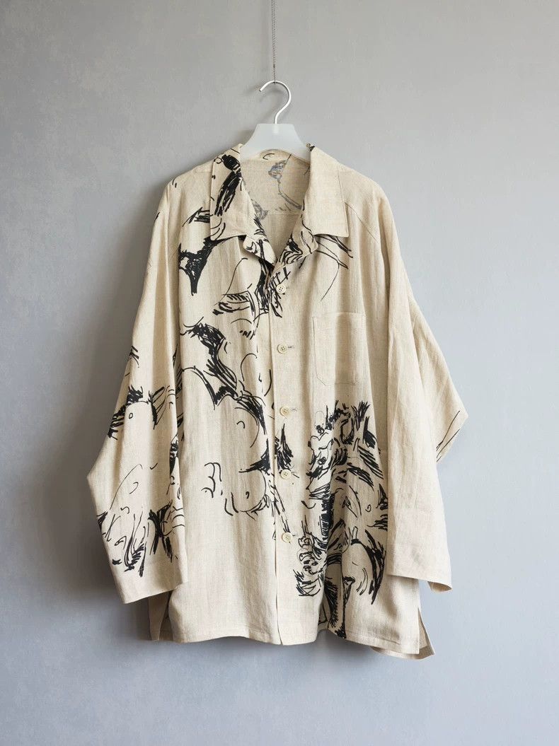 Yohji Yamamoto Yohji Yamamoto 18SS Asakura Youjia hand-painted graffiti j Size US S / EU 44-46 / 1 - 1 Thumbnail