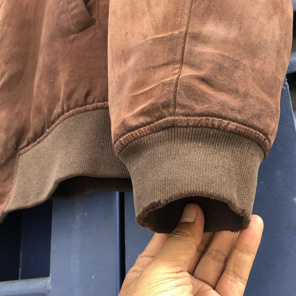 Vintage Vintage Sun Faded Suede Bomber Jacket by Uniqlo Size US L / EU 52-54 / 3 - 7 Thumbnail