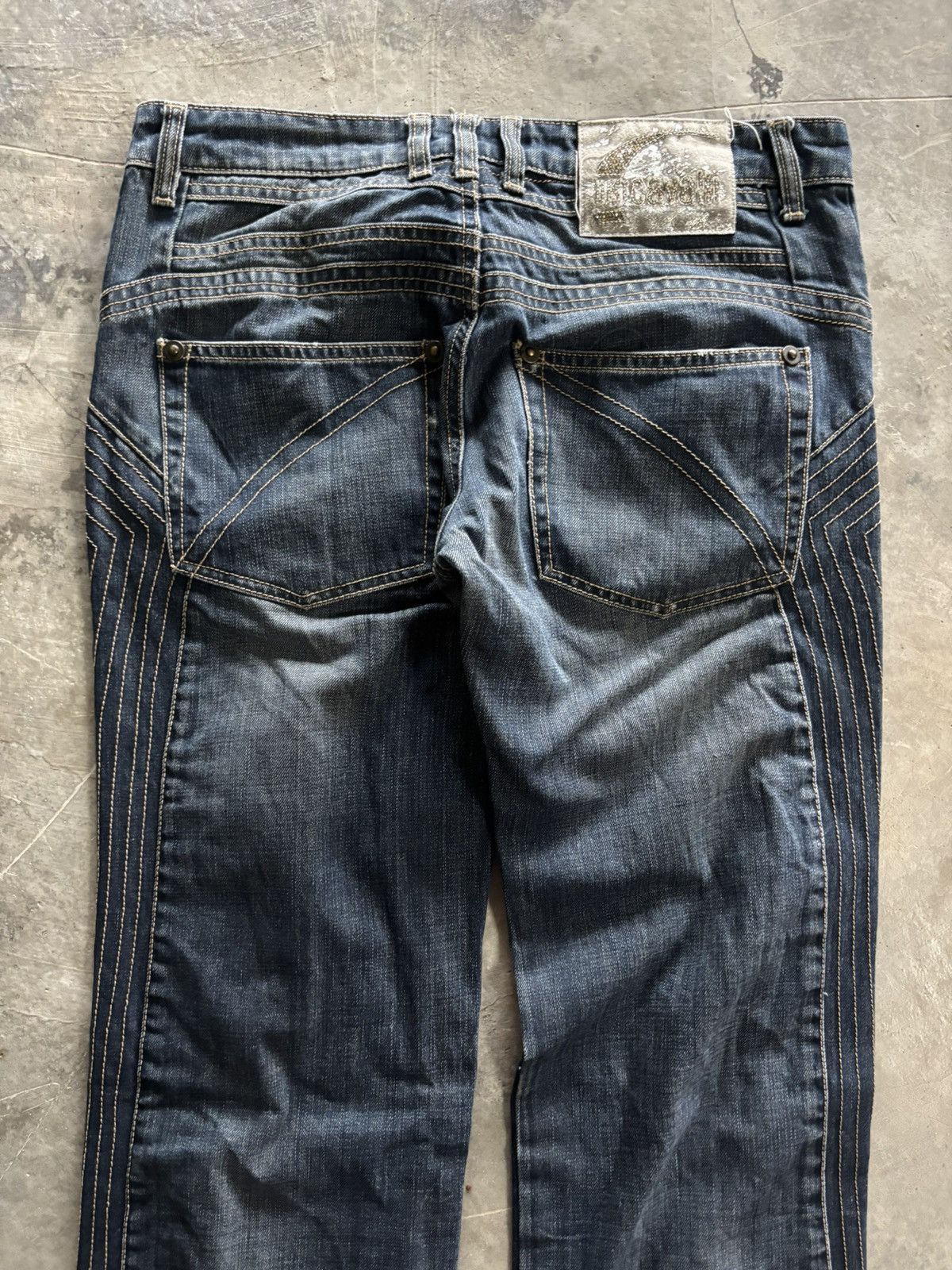 Just Cavalli JUST CAVALLI JEANS SIDE STITCHING ABSTRACT ART STYLE Size US 31 - 14 Thumbnail