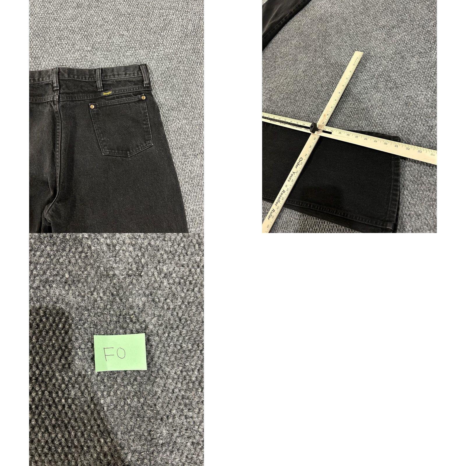 Wrangler Wrangler Jeans Mens 38x32 Black Regular Fit Straight Denim Classic Western Jeans Size US 38 / EU 54 - 8 Thumbnail