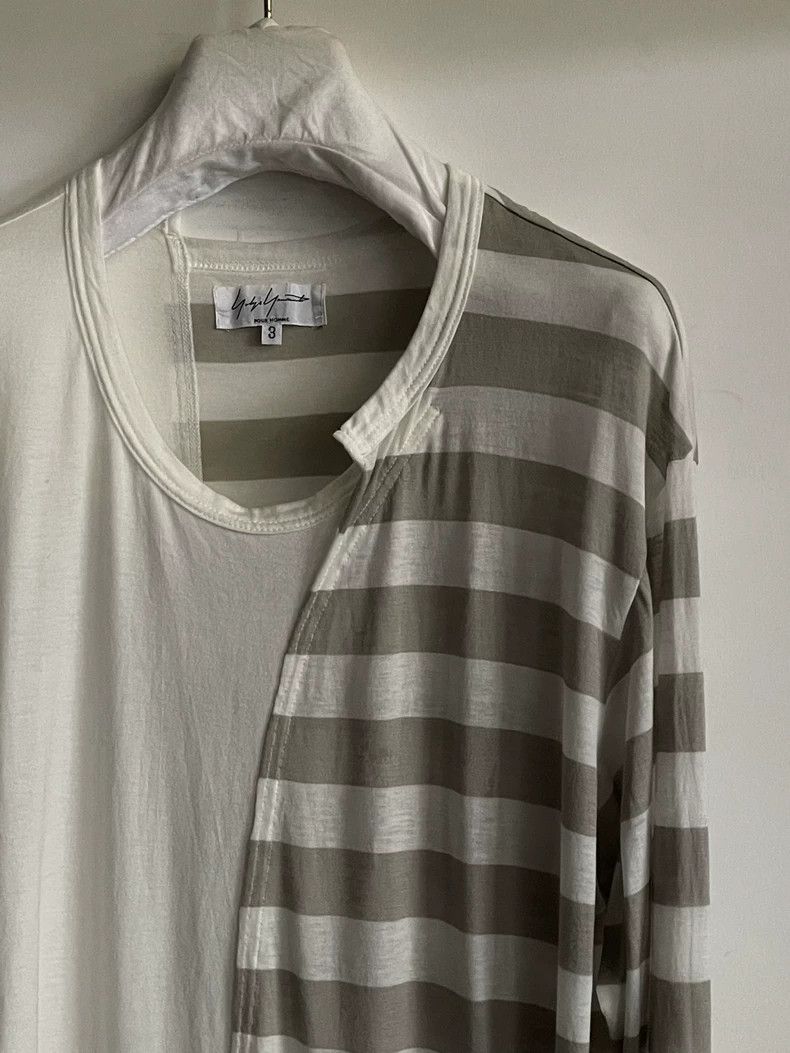 Yohji Yamamoto Yohji Yamamoto Striped Patchwork Undershirt long sleeves 25 Size US L / EU 52-54 / 3 - 3 Thumbnail