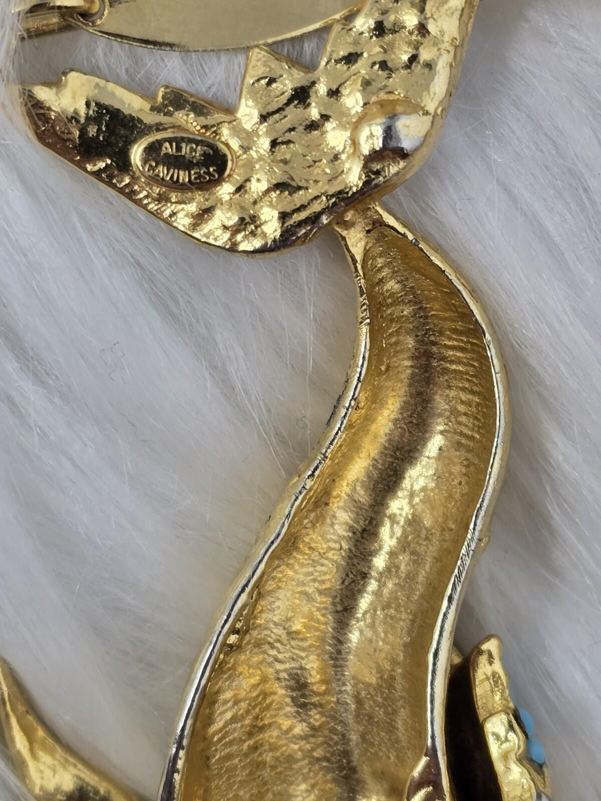 Other Vintage Alice Caviness Fish Necklace 12K GF 25” Size ONE SIZE - 6 Thumbnail
