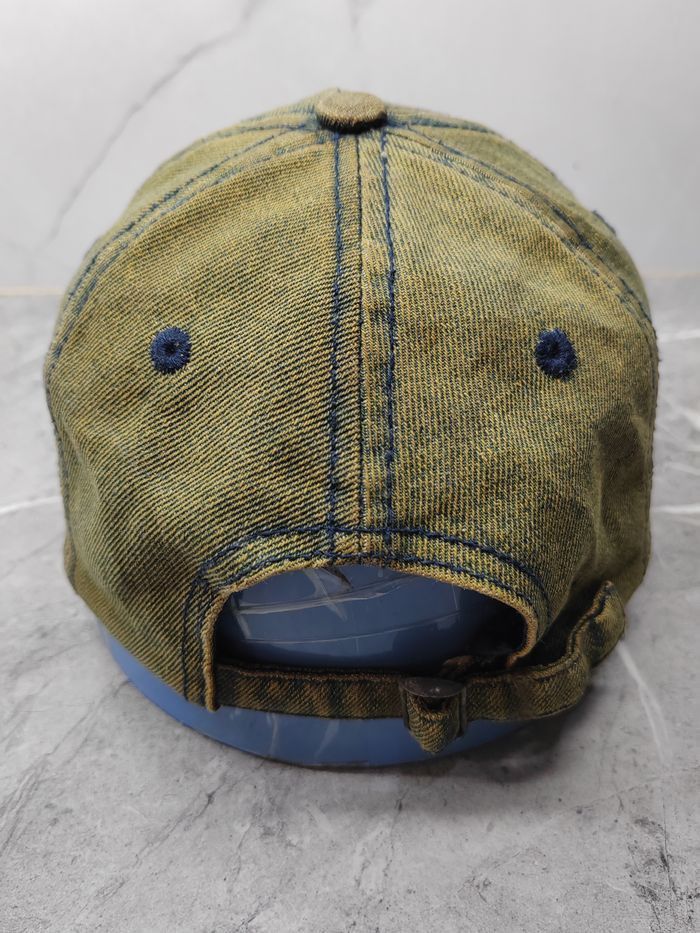 Vintage Vintage Seat Style Denim Distressed Style Cap Hat Size ONE SIZE - 4 Thumbnail