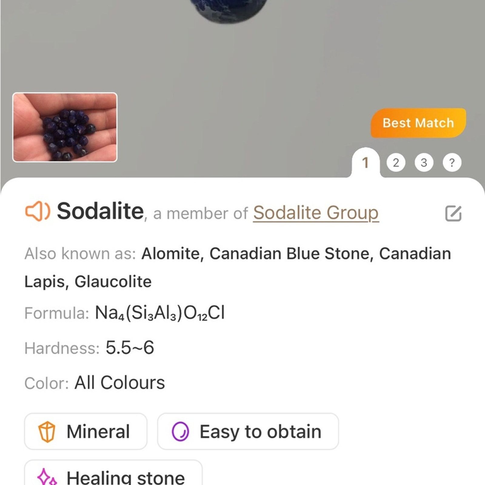 Handmade Handcrafted genuine stone faceted sodalite crystal necklace Size ONE SIZE - 12 Thumbnail