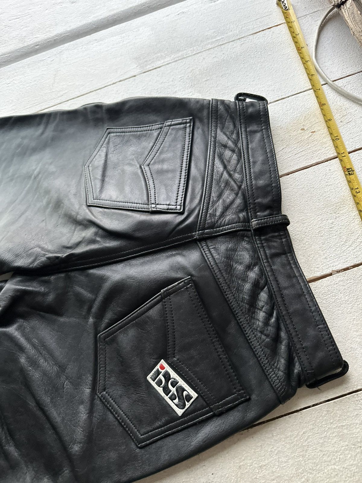 Leather IXS 🚨Vintage leather pants motorcycles BROWN LUXURY Y2K Size US 26 / EU 42 - 11 Thumbnail