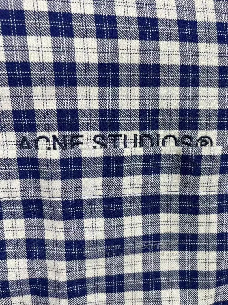 Acne Studios Acne Studios Blue and White Plaid Shirt Size US L / EU 52-54 / 3 - 3 Thumbnail