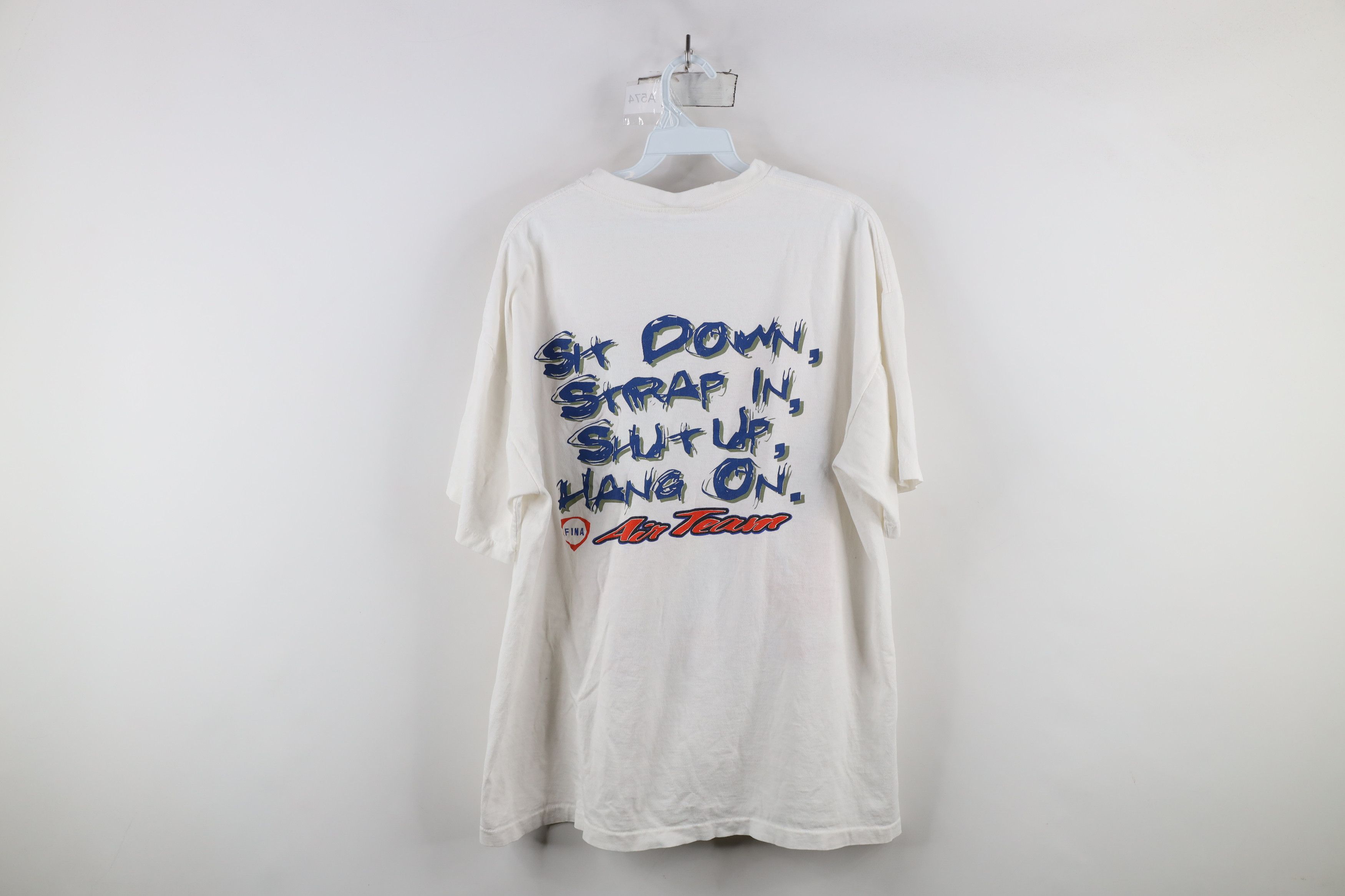 Vintage Vintage 90s Spell FINA Air Team All Over Print T-Shirt USA Size US XL / EU 56 / 4 - 13 Thumbnail