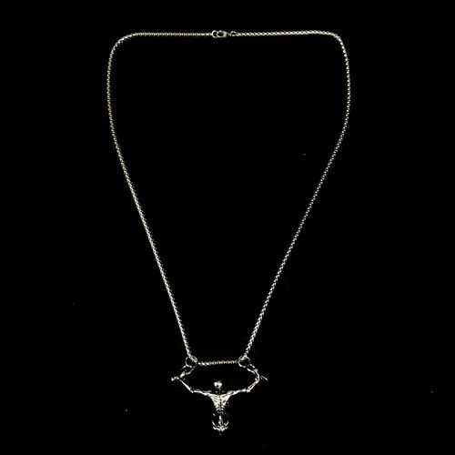 VIBE Skeleton Skull Necklace Punk Chain Size ONE SIZE - 6 Thumbnail