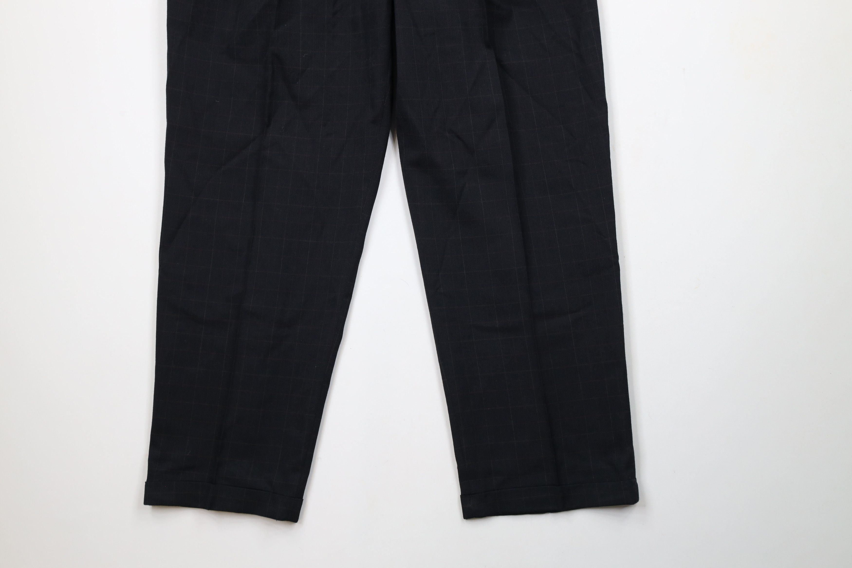 Vintage Vintage 90s Streetwear Cuffed Worsted Wool Chino Pants Plaid Size US 34 / EU 50 - 4 Thumbnail