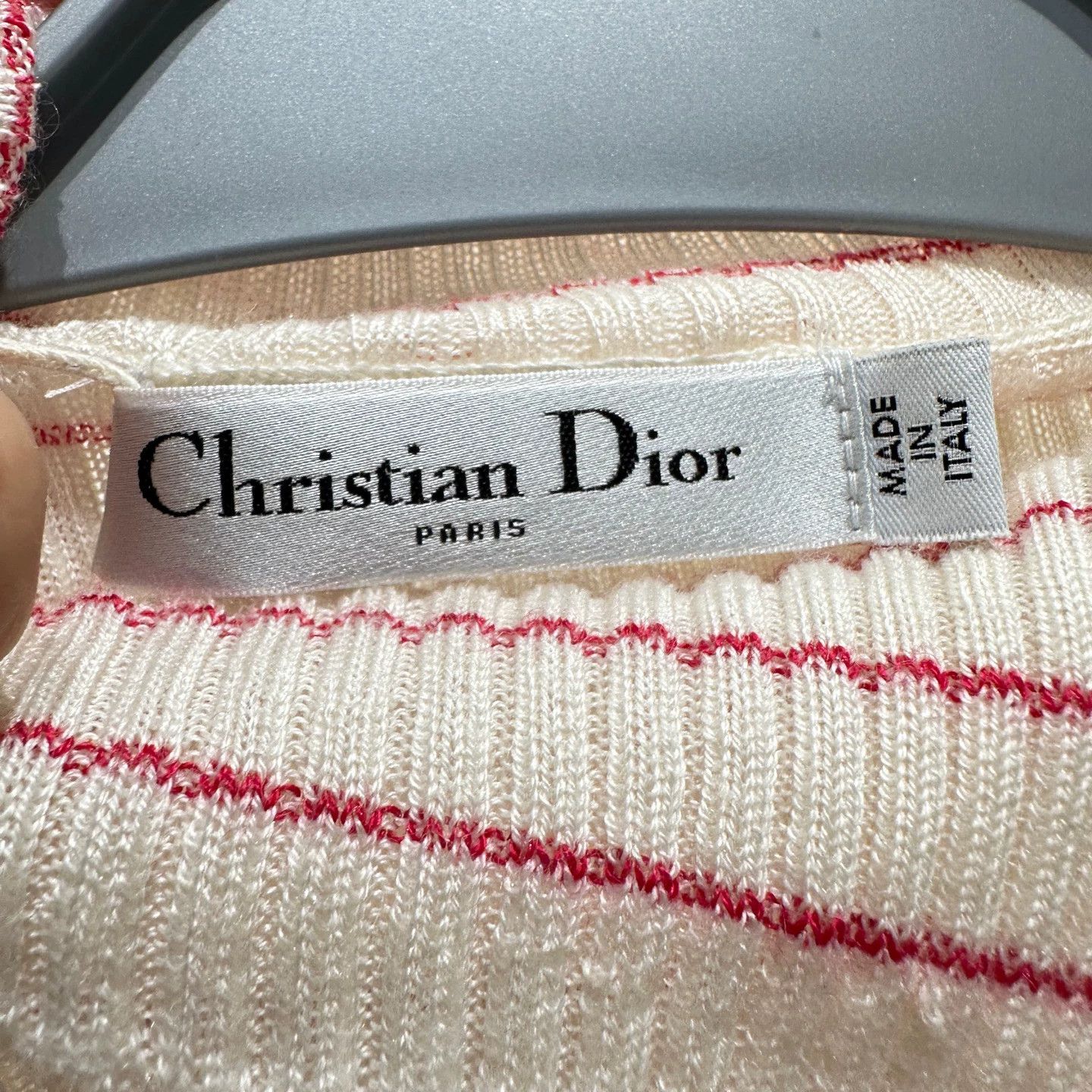 Christian Dior Monsieur CD Shoulder Buckle Bee Stripe Knit SS mar557 Size XS / US 0-2 / IT 36-38 - 3 Thumbnail