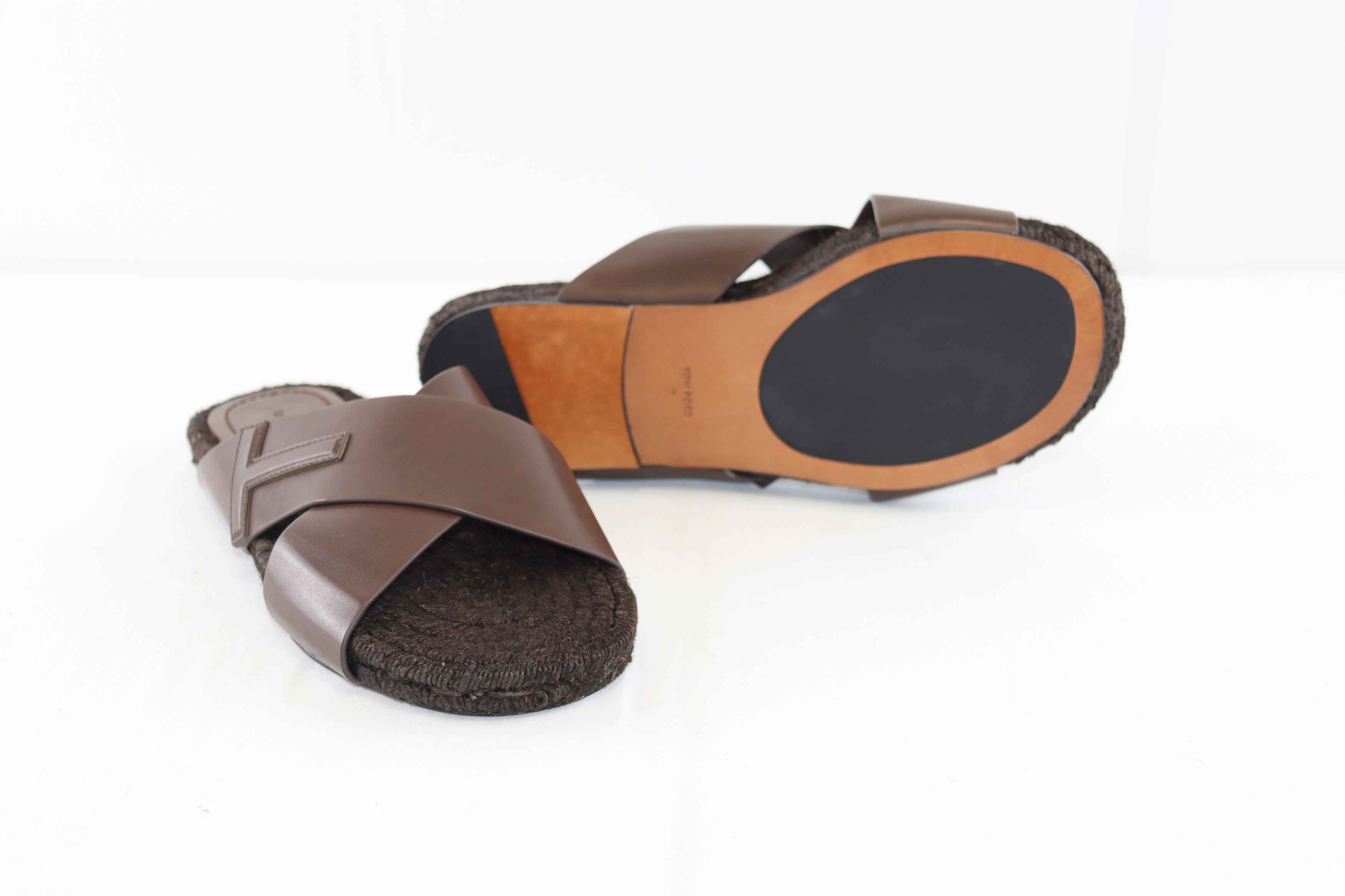 Tom Ford o1rshd1 Men's Shoes Informal Sandals in Brown Size US 8 / EU 41 - 10 Thumbnail