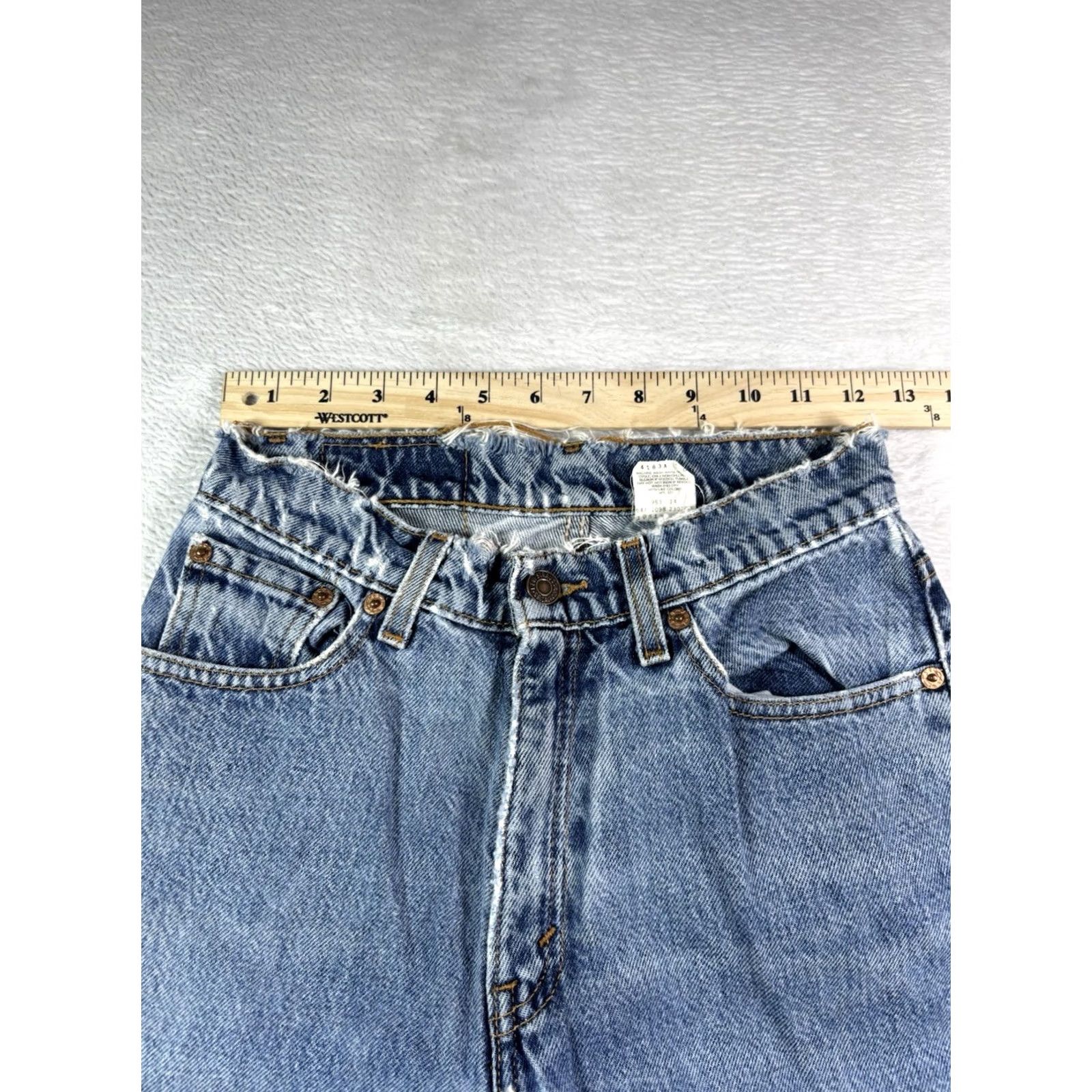 Levi's VINTAGE Levi's 512 Jeans Women Slim Fit Straight Leg Size 5 JR Distressed 5-Pocket Denim Blue Size 27" / US 4 / IT 40 - 7 Thumbnail