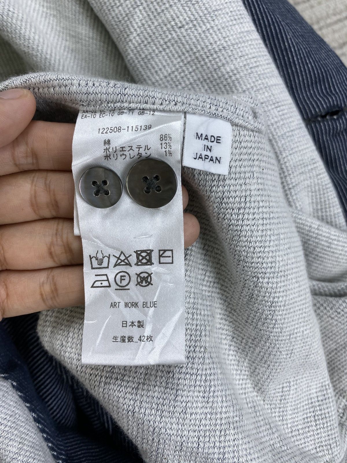 Japanese Brand × Untitled Artworks × Vintage Vintage Art Work Blue Fullbutton Hoodie Jacket Size L / US 10 / IT 46 - 9 Thumbnail