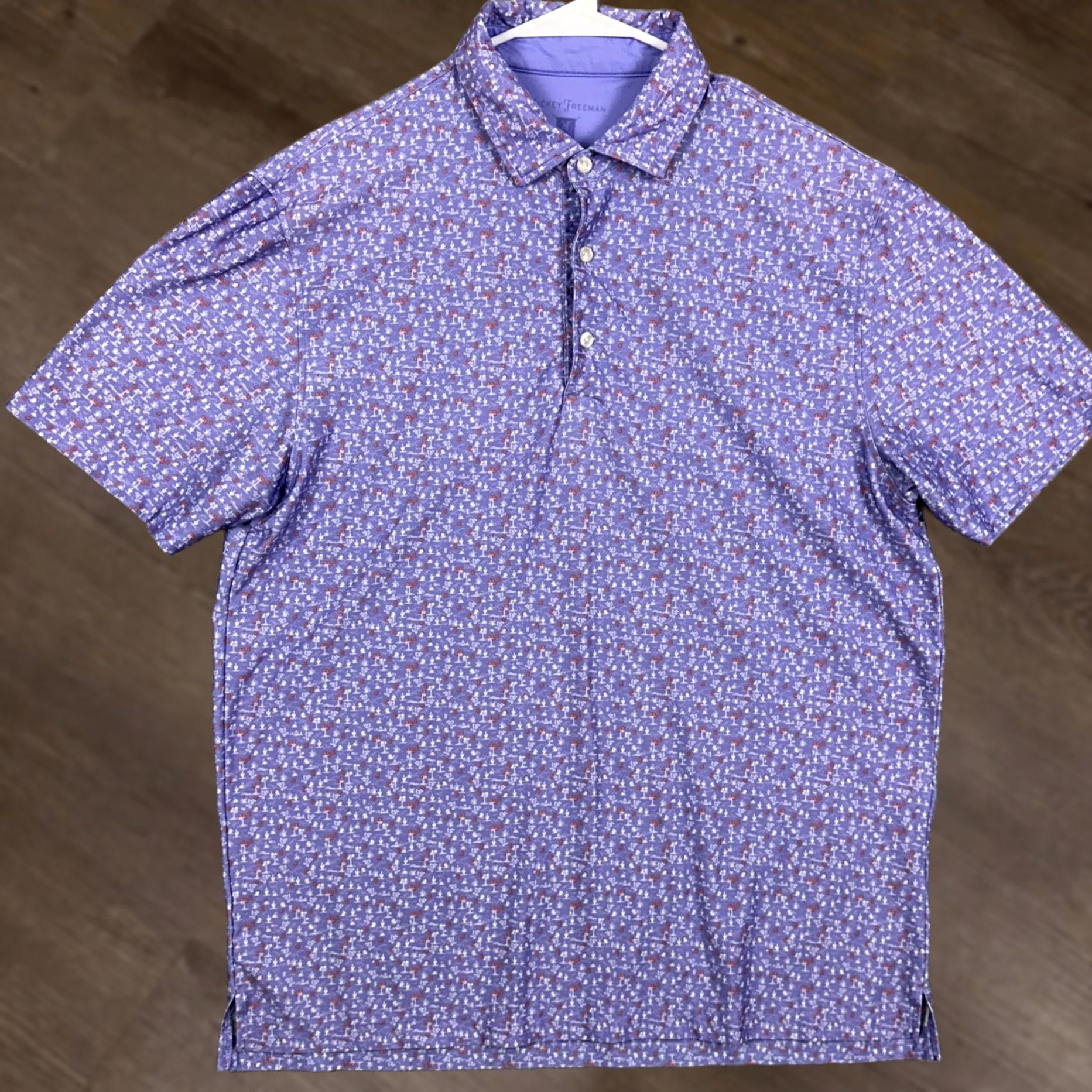 Vintage Hickey Freeman Polo Shirt Mens Medium Light Purple Geometric Short Sleeve Rugby Shirt Polo Mens Medium Purple Geometric Short Sleeve Rugby Size US M / EU 48-50 / 2 - 1 Thumbnail