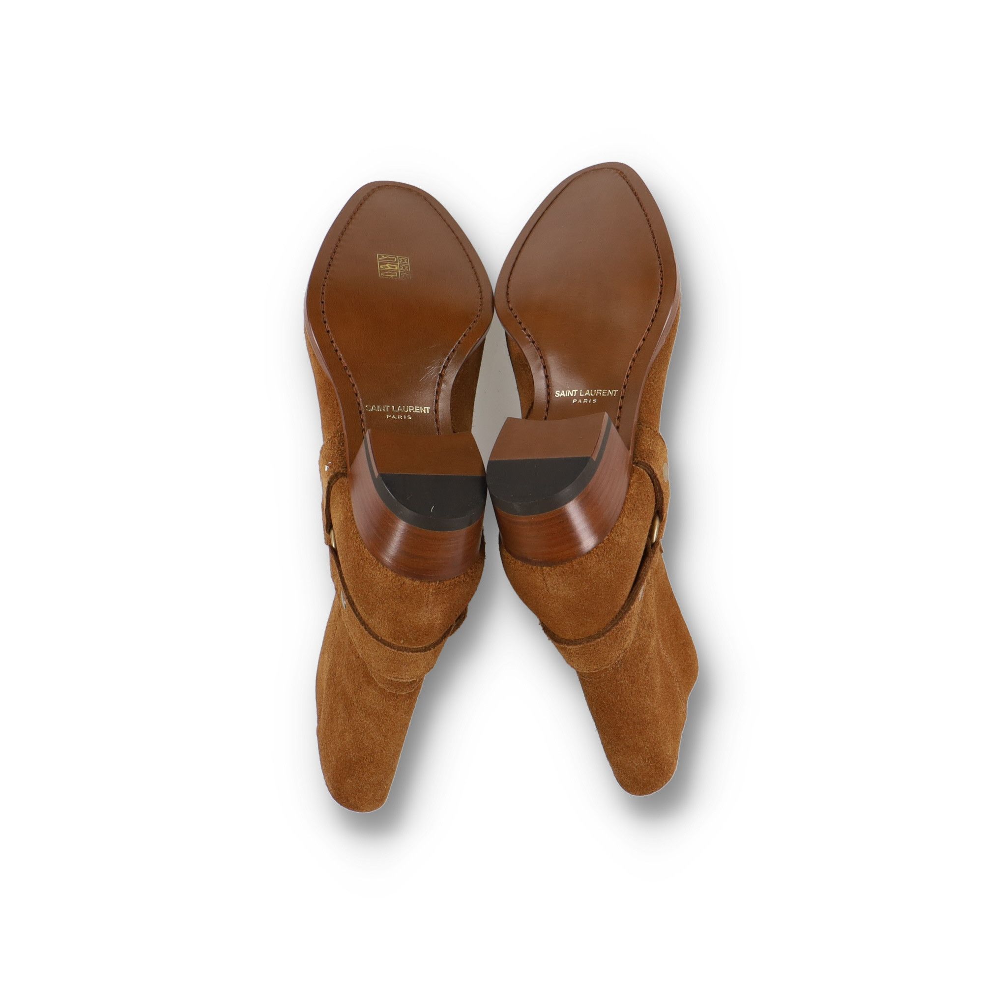 Saint Laurent Paris Noisette Nut Suede Wyatt 40 Harness Boots Size US 8 / EU 41 - 5 Thumbnail