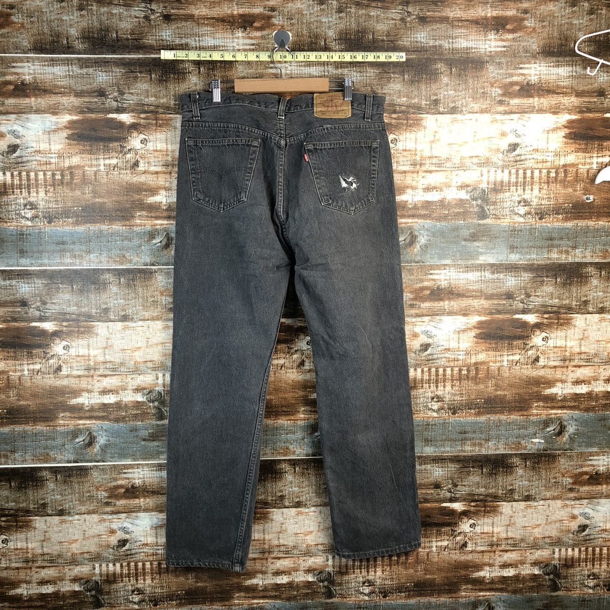 Levi's Levis 501 vintage Grey ripped Distressed Denim Pants #A2604 Size US 36 / EU 52 - 14 Thumbnail