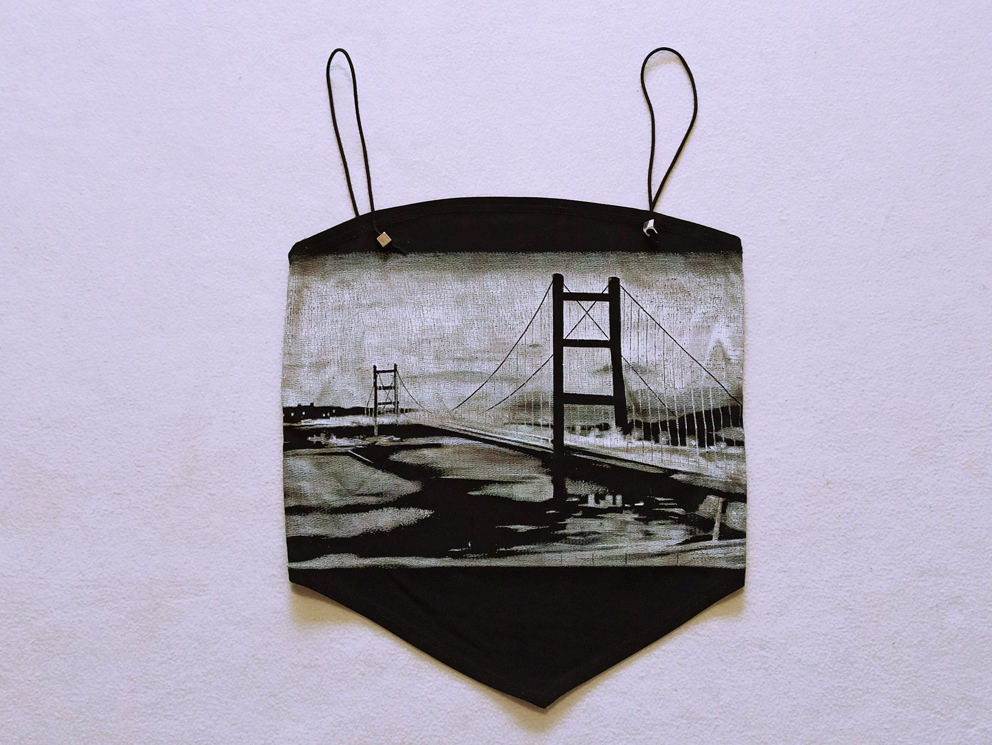 Vintage 123 USA the Golden Gate Bridge Crop Top Size S / US 4 / IT 40 - 1 Thumbnail