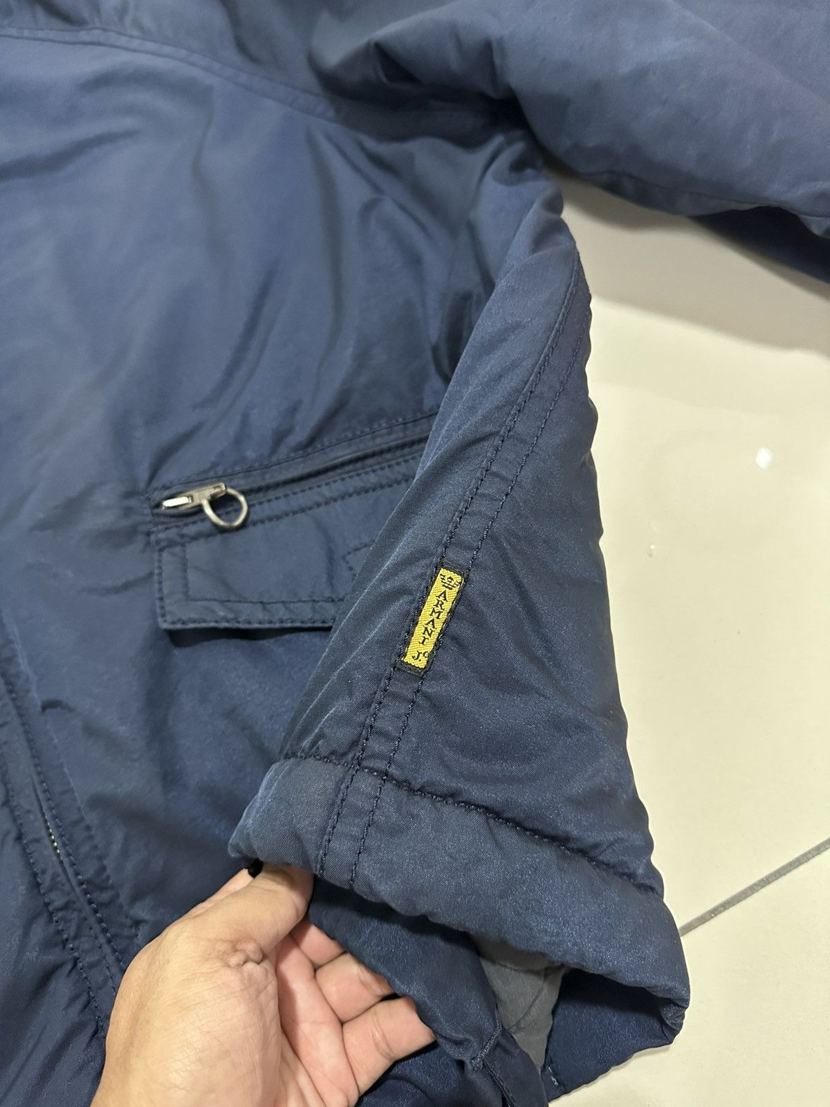 Giorgio Armani Vintage 80’s Armani Jeans Padded Jacket Oversized Blue Power Size US M / EU 48-50 / 2 - 5 Thumbnail